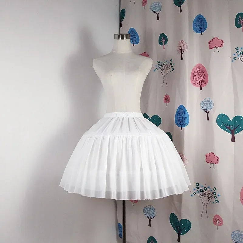 Šifónové cosplay petticoats krátke sukne Ženy čierne spodky svadobné doplnky