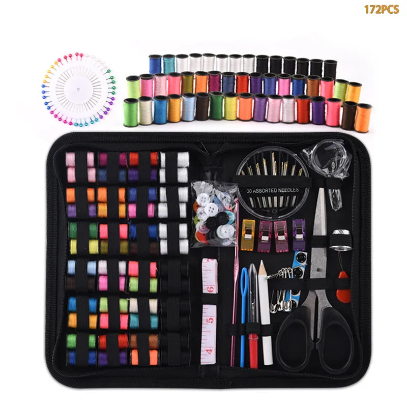 Šijacie súpravy DIY tkanina Apparel Multifunkcia Box Sada na ručné prešívanie šitie Vyšívacie závitové náradie