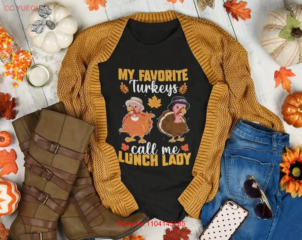 Školský obed Lady T tričko Moje obľúbené morky mi hovorte kaviareň dlhé alebo krátke rukávy