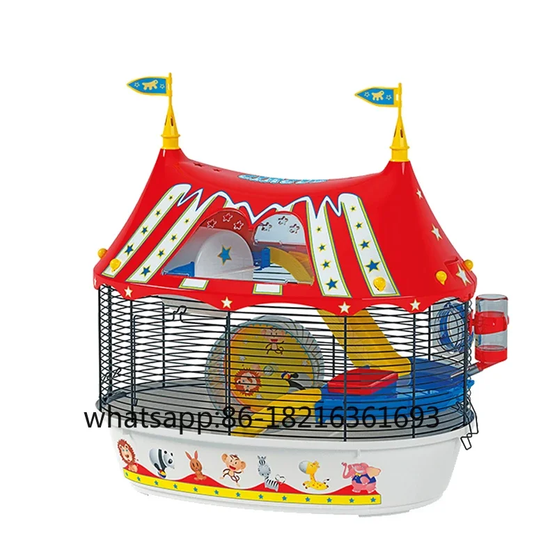 Škrečka klietka super villa cirkus luxusná súprava zlatého medveďa klietka