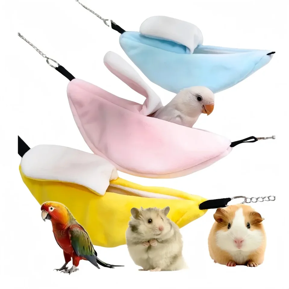 Škrečok mäkký teplý posteľ potkan s hojdacou sieťou Parrot papagáj zimné domáce zviera hračky Guinea Pig Cage House zavesenie hniezdo lôžko malé zvieratá hniezdo