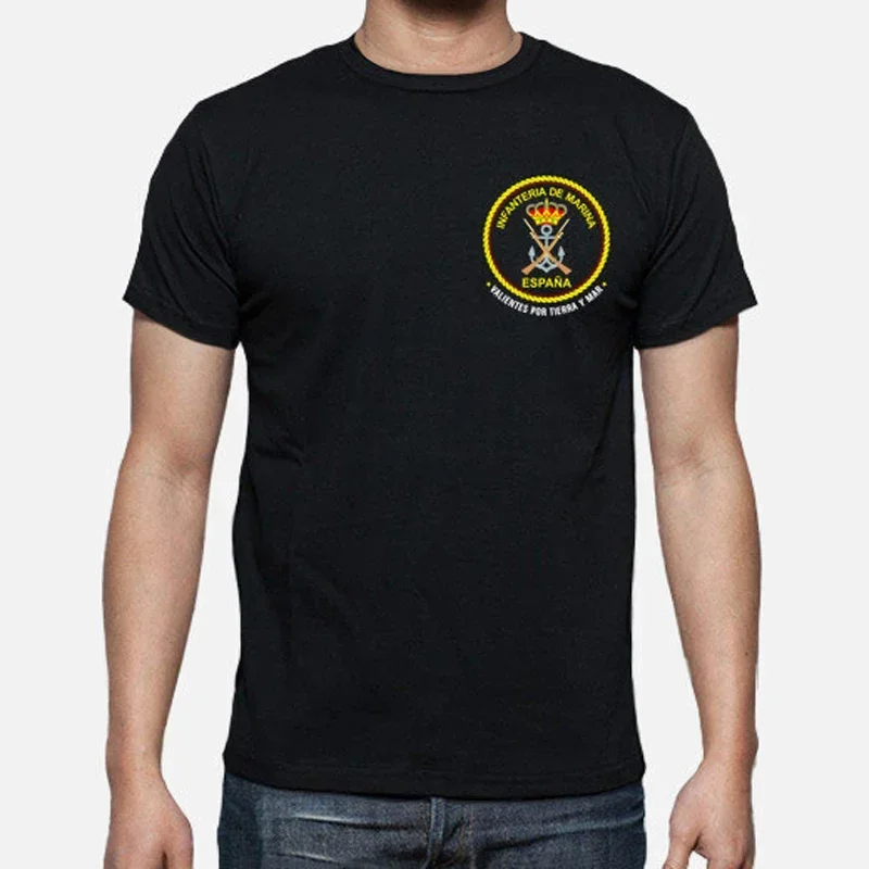 Španielska légia Crest Infanteria de Marina España Tričko 100% bavlna O-krk letný krátky rukáv Castry Mens Tričko S-3xl