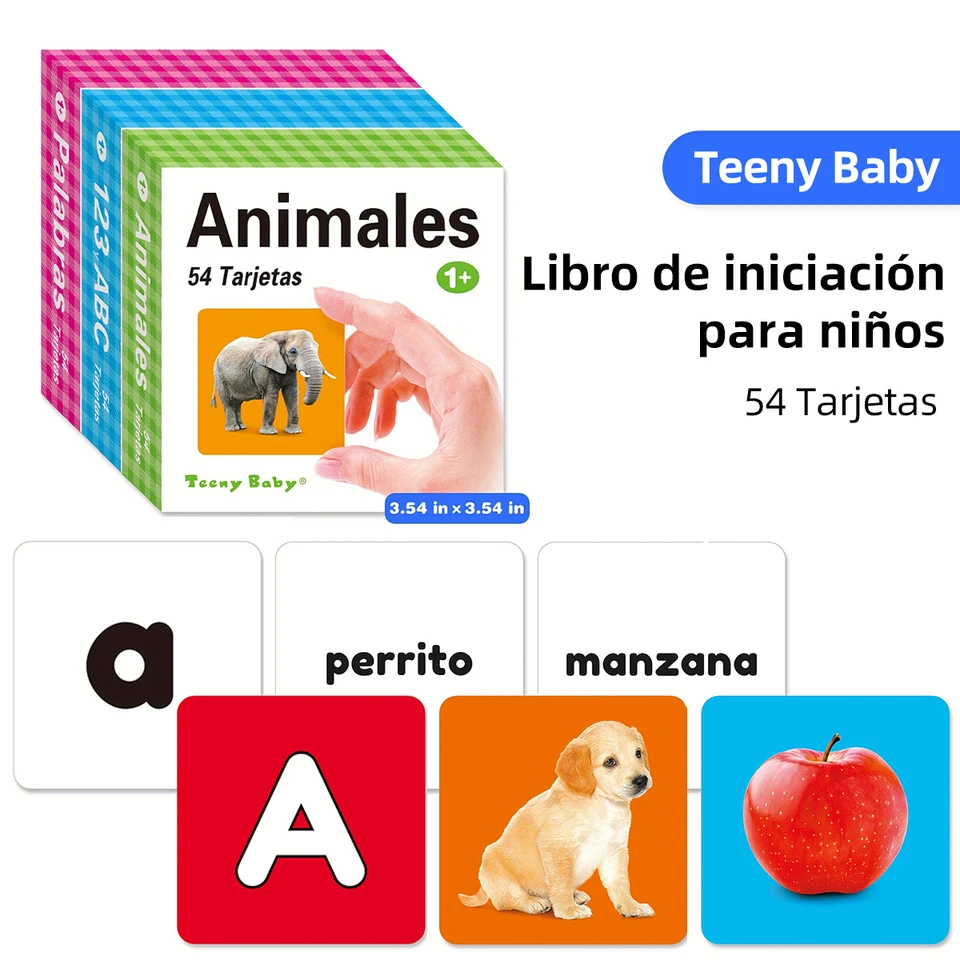 Španielska súprava 3 knižné karty knihy Manga Anime Books Teach Batoľa učenia čísel Farby tvary vzdelávacie hračky darček Colorbook