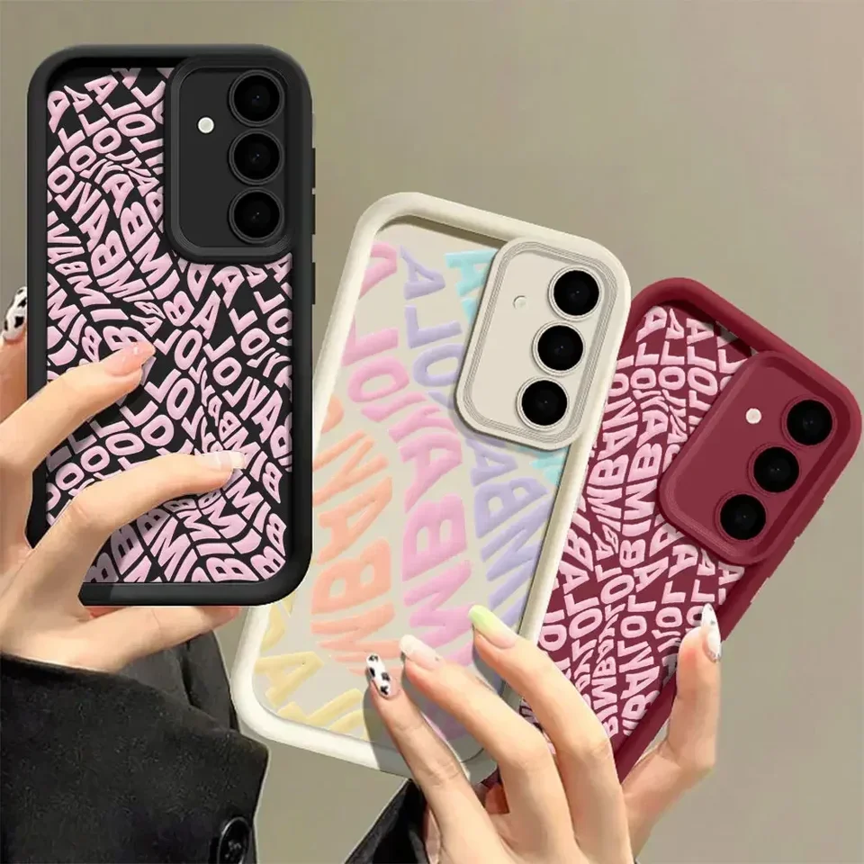 Španielsko Ins Letter Populárny telefónny puzdro pre Huawei P40 P50 Mate 30 40 Nova 7 9 10 Honor 200 x7 x9 90 50 Pro 5g Soft TPU Zadný kryt TPU