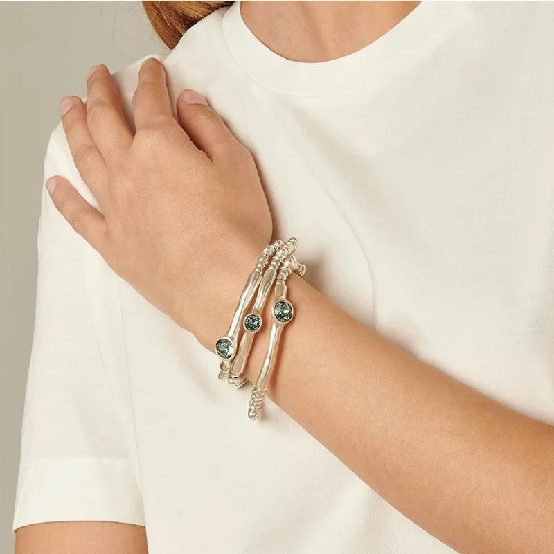 Španielsko UNODE50 Blue Crystal Bracelet Strieborné európske a americké cezhraničné šperky
