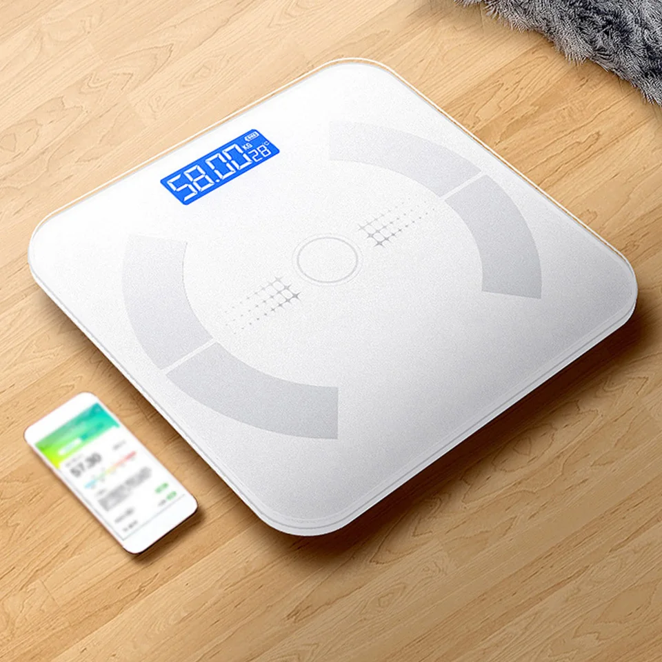 Špeciálna elektronická stupnica pre správu tela a strata tuku inteligentný režim Bluetooth telesný tuk Stupnica domácej hmotnosti Scale Ultra-Precis