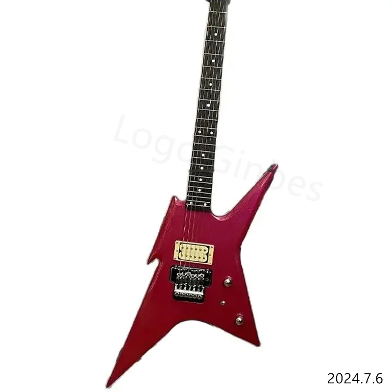 Špeciálna tvarová elektrická gitara 6 struny HPL FRETBOOC FR Bridge Chrome Part