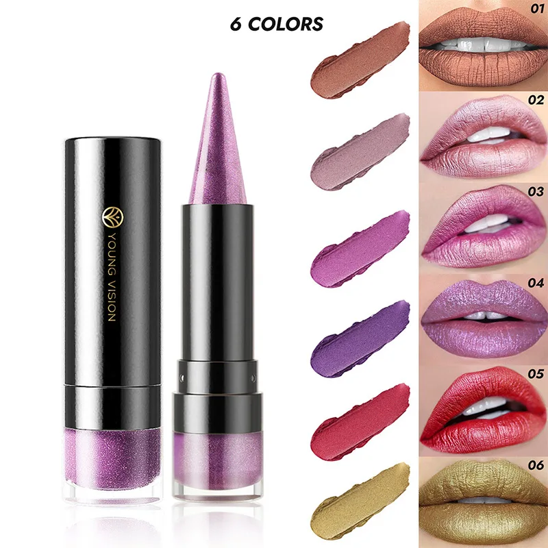 Špicaté nahé zamatové strihé rúžové zvlhčovacie a trvalé sexy pery hladké a vodotesné 3 v 1 make -up tváre