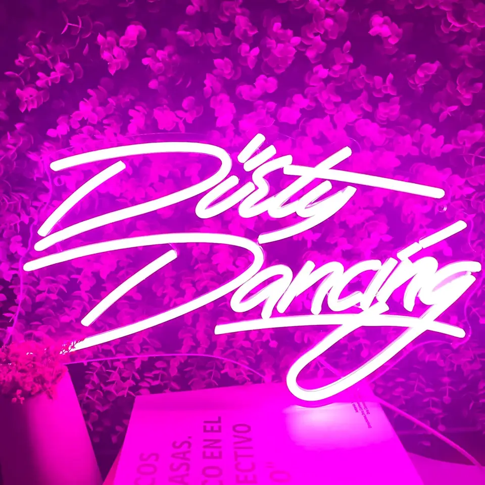 Špinavý tanečný neónové svetlo USB Powered LED Neon Sign ružový dekor pre spálne svadobné tanečné večierky Štúdio tanec