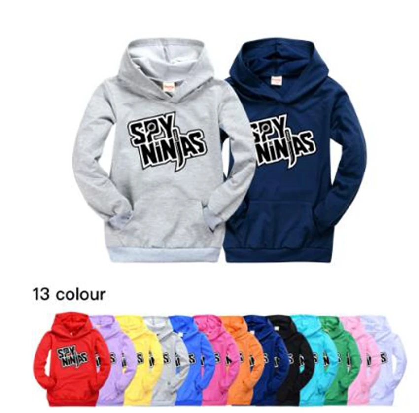 Špionážky Ninjas Kids Dievčatá mikiny zimná jar jeseň