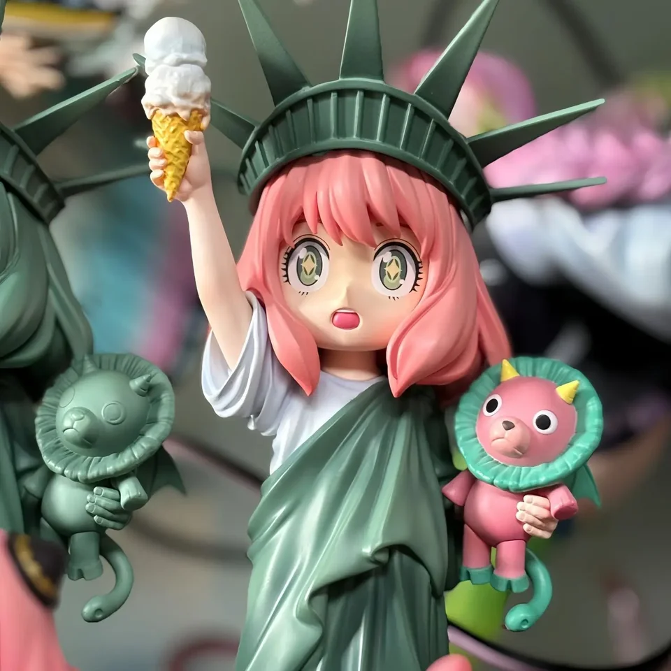 Špionážna hra mimo socha Liberty Ania Ručne vyrobená model anime roztomilé dievča trendy hra ornament figurínový model figuríny