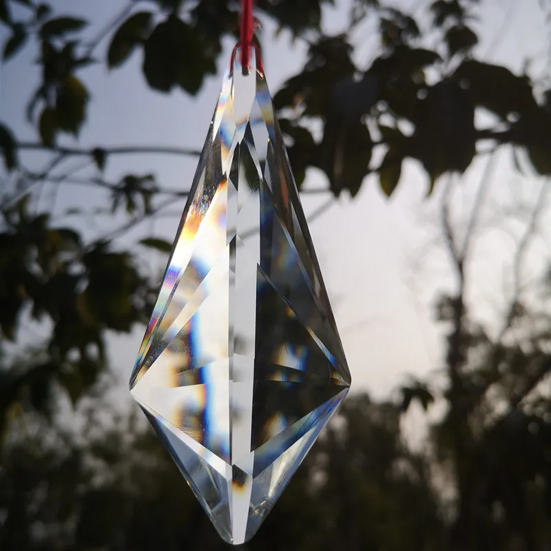 Špičková kvalita 120 mm číra farba krištáľový k9 fazet suncatcher prívesky DIY Svetelné diely Lampové lustrové hranoly vianočné dekorácie