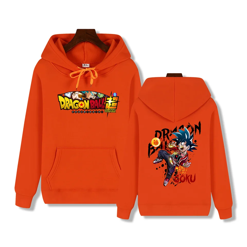 Špičková kvalita mužských mikín Seven Dragon Ball Wukong hrudník Tlač Jeseň Zima hrubá teplá ulica pohodlie Top