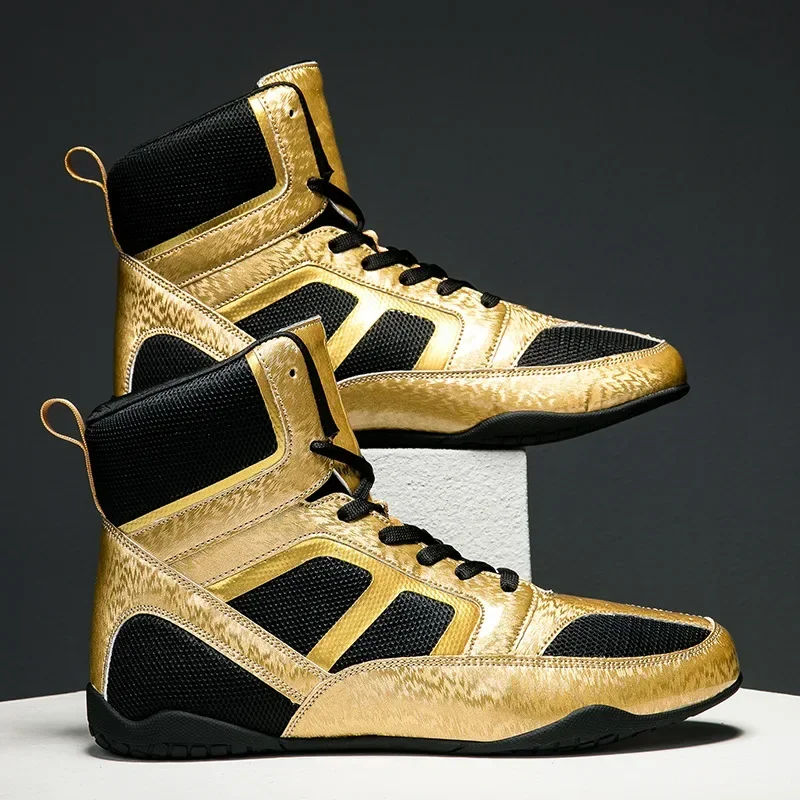 Špičková muži High Top Boxing topánky basketbalové bojové výcvik Wrestl topánky Pánske bezpečnostné tenisky Cashing Cashance Sneakers