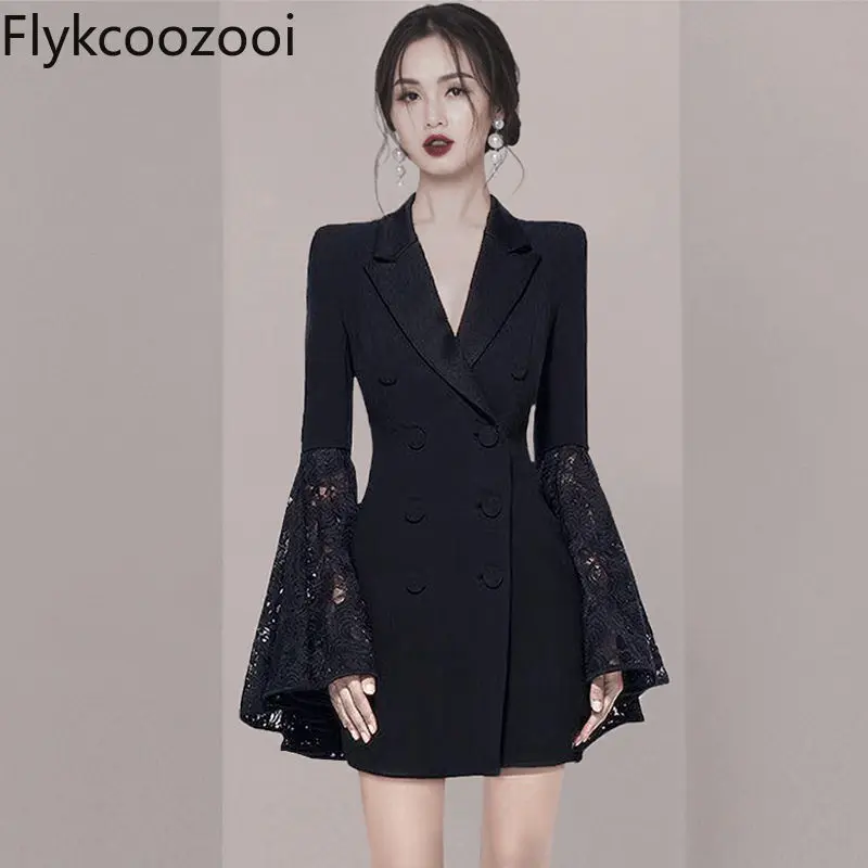 Špičkové oblečenie 2024 Jeseň Nová ženská senior sense Sense Niche Design Jeseň Vestidos de Mujer Ženy spáchajú Blazers