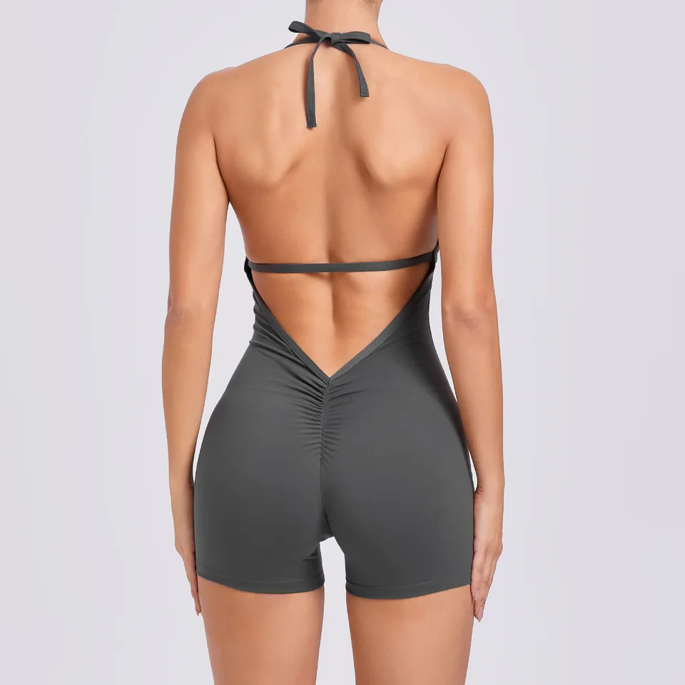 Športová kombinéza sexy športové oblečenie Žena telocvičňa set dámske tracksuit 2024 Fitness Metrys Yoga Clothing Monos Para Myer Gray Pink Red Red