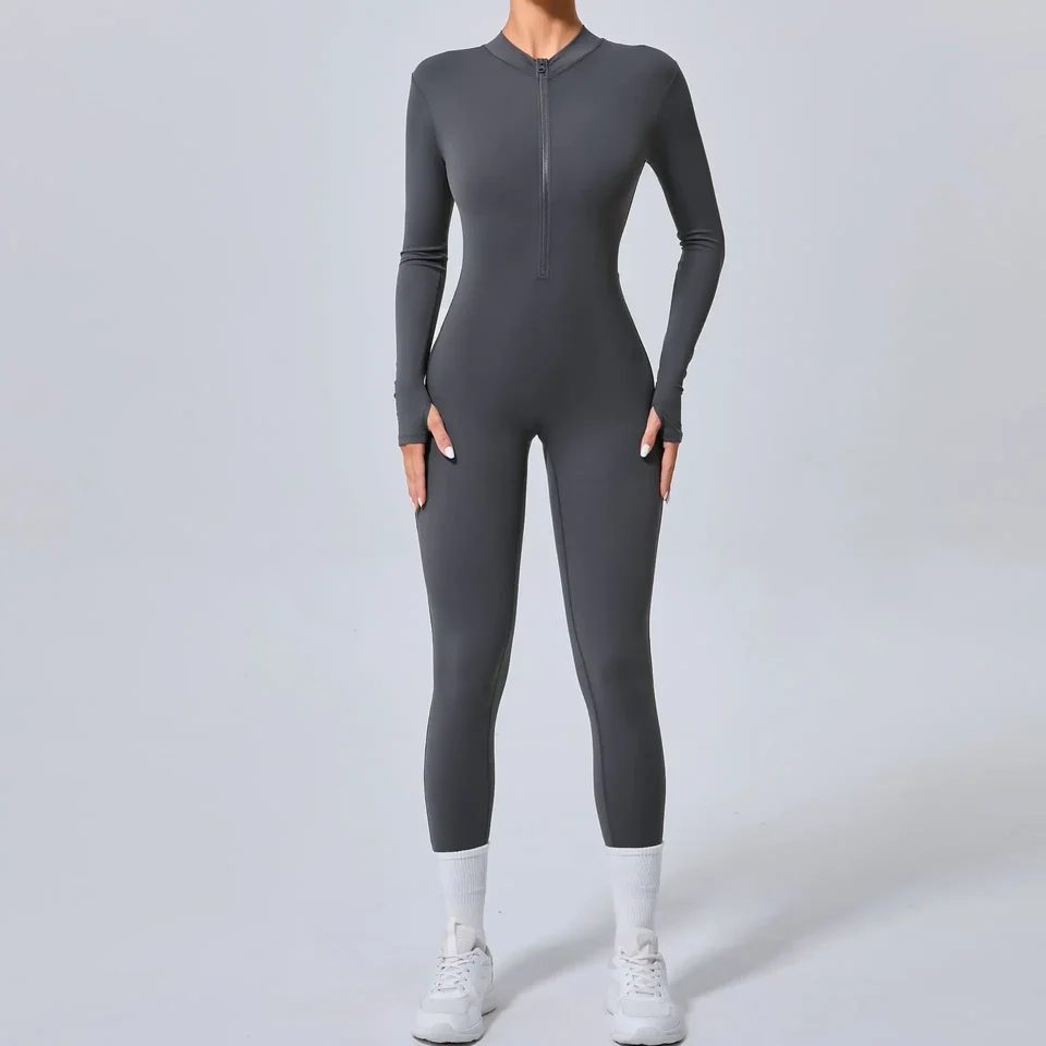 Športová kombinéza Žena Žiadna čalúnka KYSUMSUITY SET ŽENY Sportswear 2024 Tracksunity s dlhým rukávom Ropa de jogy oblečenie šedá káva