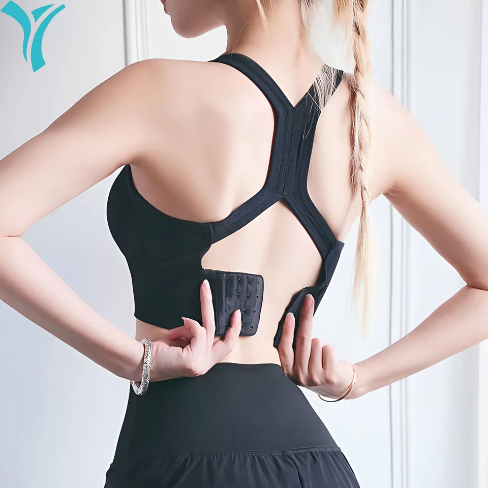 Športová podprsenka pre ženy, prechádzanie cez krásu a nastaviteľnú zadnú pracku jogu fitness podprsenku, veľkú veľkosť neurčitej nárazu