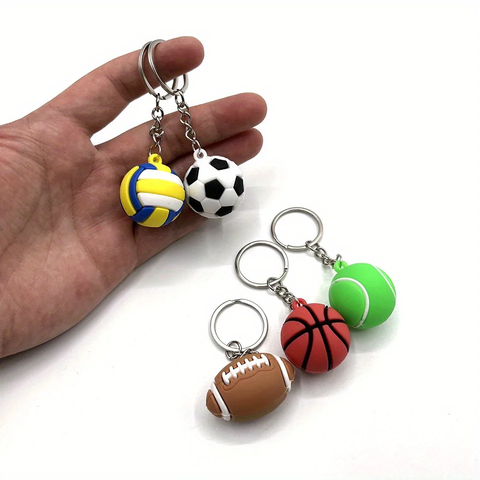 Športová sada kľúčov - basketbal, futbal, volejbal, tenis, ragby - Soft PVC Gume Gual Parlach pre tašky a kľúče od auta