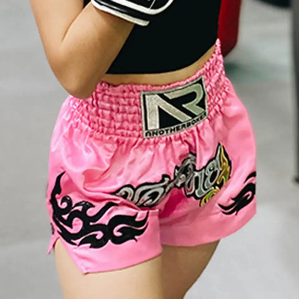 Športové boxerské šortky Ženy Muži vysoká elasticita priedušná Muay Thai Cord Design Trunks KickBoxing Shorts
