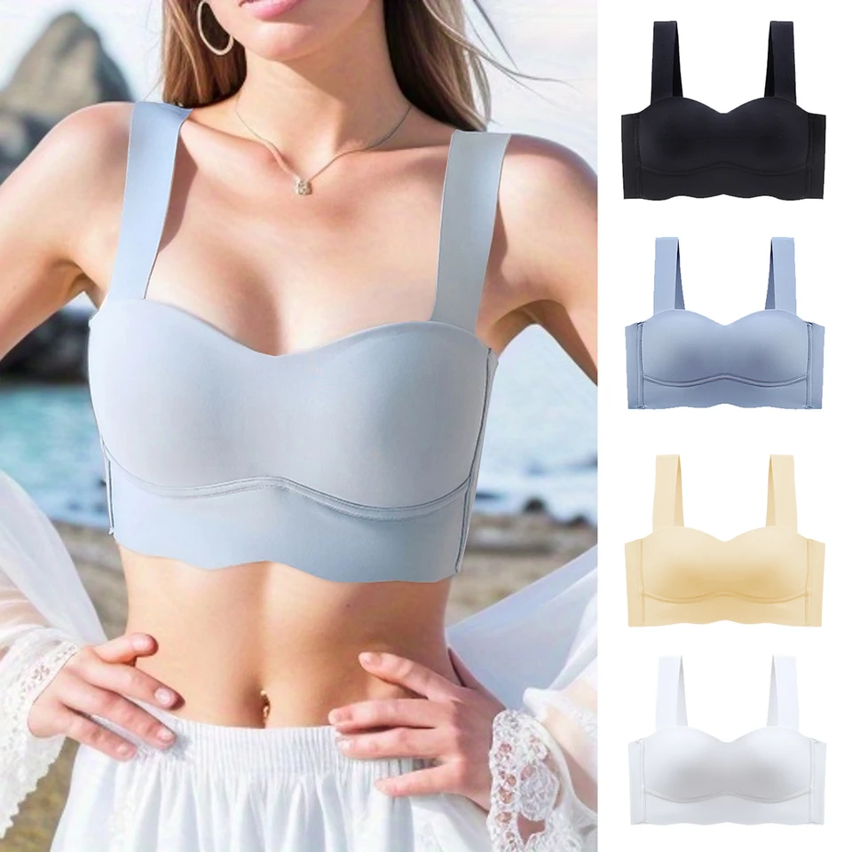 Športové podprsenky pre ženy veľkej veľkosti LCE hodvábné spodné prádlo bezdrôtové pohodlie Brassiere Push Up Bralette Bralette Summer Seamleass podprsenka