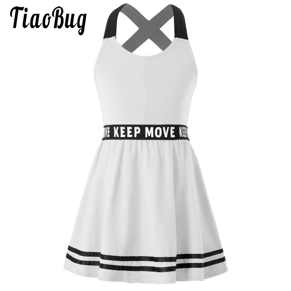 Športové šaty Dievčatá Detské sukne Criss Criss Cross Rameno Tennis Golf Training Letné šaty bez rukávov Holiday Atletic Clothes