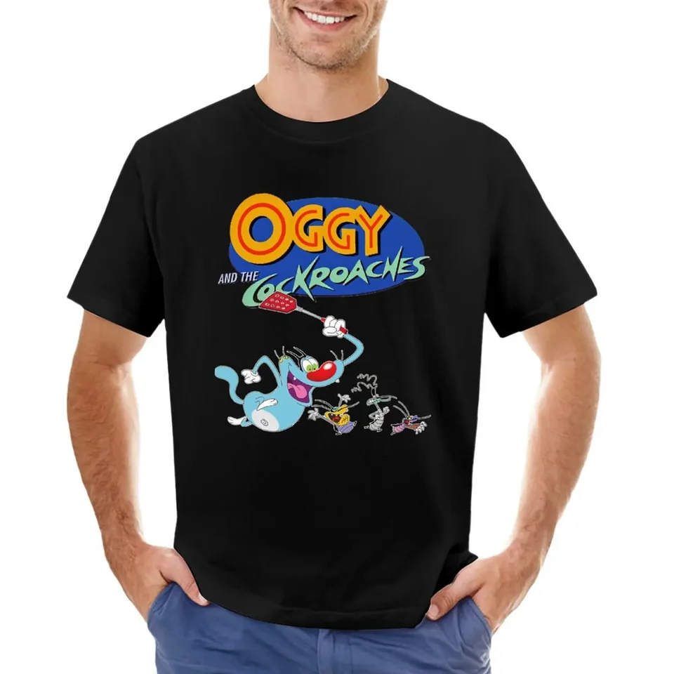Športoví fanúšikovia Rýchlo sušené kórejské módne váhy Mens T tričko grafické oggy a šváby klasické tričko