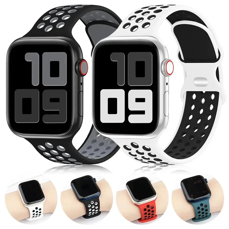 Športový remienok pre pásy hodiniek Apple 44 mm 45 mm ultra 2 49 mm 40 mm 41 mm 42 mm 45 44 mm Silikónový náramok IWATCH séria 9 8 SE 7 3 pásmo
