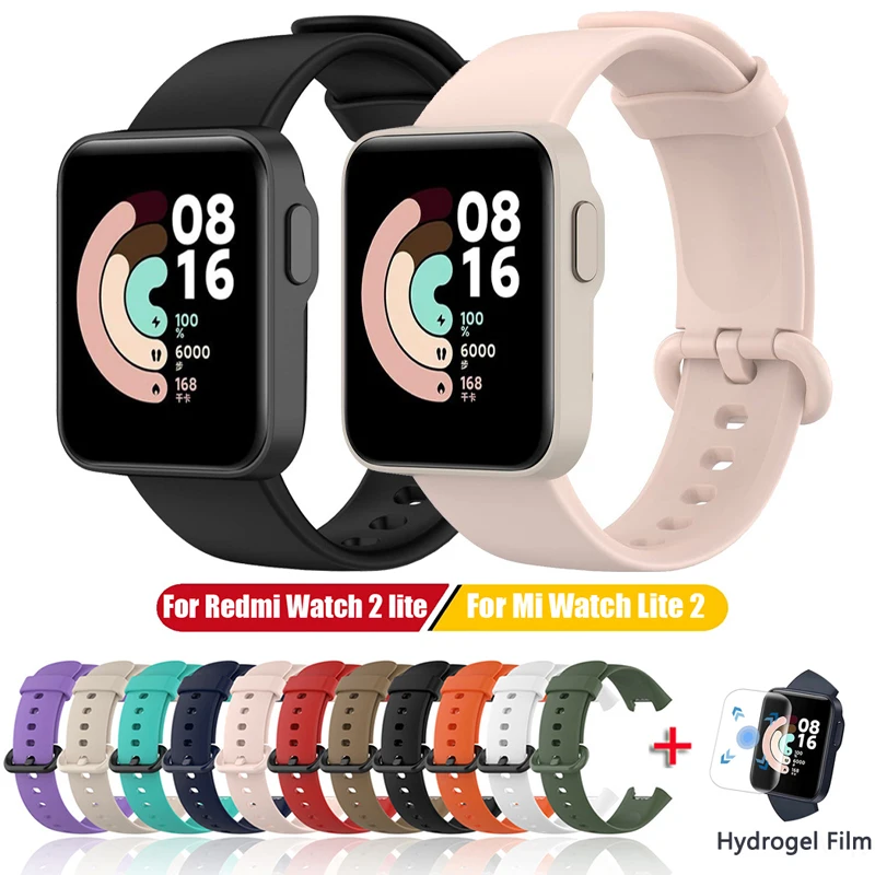 Športový silikónový náramok pre Redmi Watch 2 Lite Nahradený remienok na hodinky pre Xiaomi Mi Watch Lite Poco Watch Chránič obrazovky