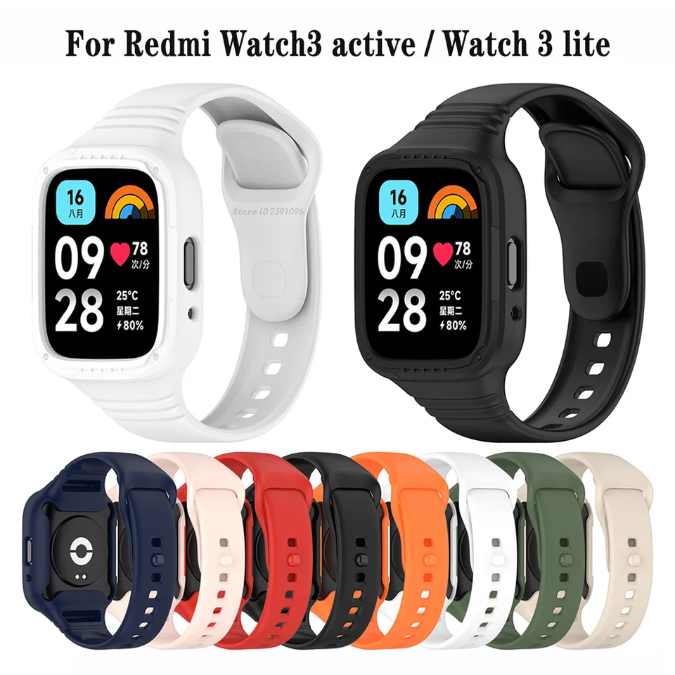 Športový silikónový remienok pre Redmi Watch 3 Active Bracelet Smart Watch Nahradenie náramku pre Xiaomi Redmi hodinky 3 zápästie zápästia