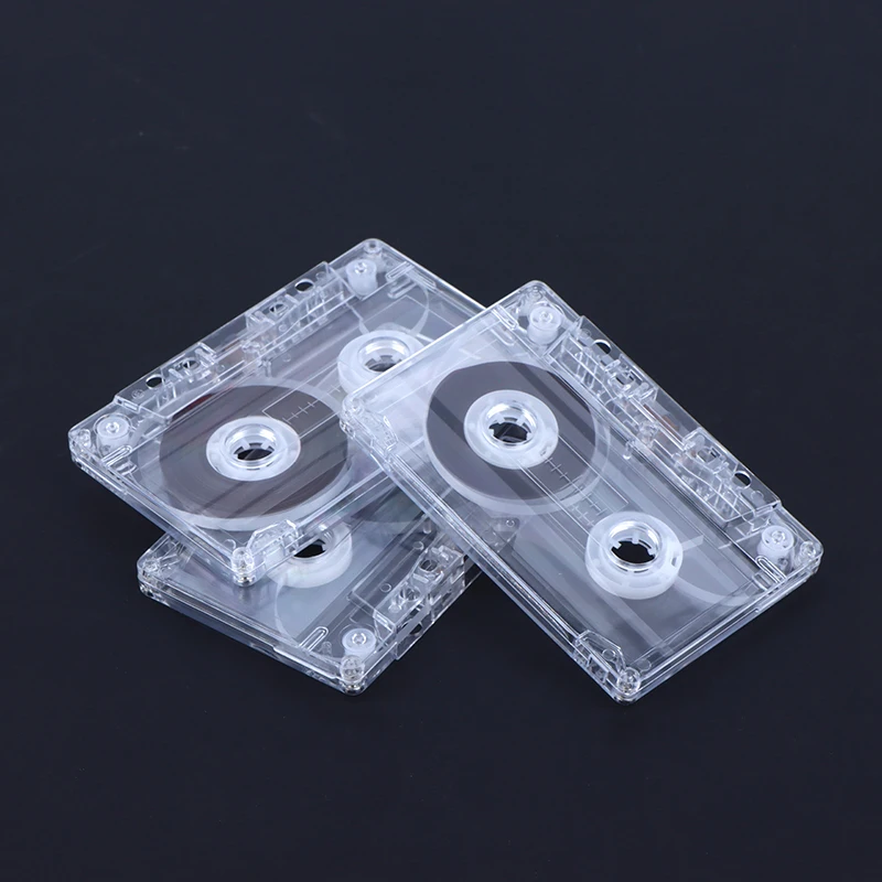 Štandardná kazetová farebná slepá páska prehrávač s 45/60/90 minút magnetická zvuková páska Clear Storage Box pre nahrávanie hudby pre rečovú hudbu