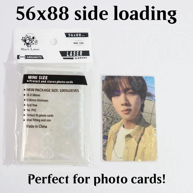 Štandardné albumové karty roztomilé holografické kpopové foto karty fólia shinny laser Heart Holo Flash Spark Photocards chrániče 56x88mm