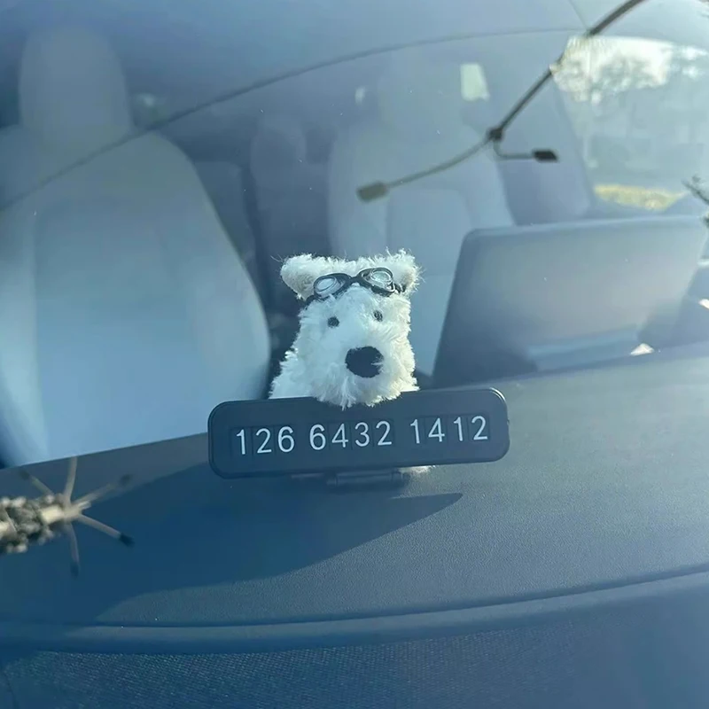Šteniatka Decotion Duzd Plush Doll, dekorácia so stieračom automobilu, dekorácia spínača signálu Kawaii