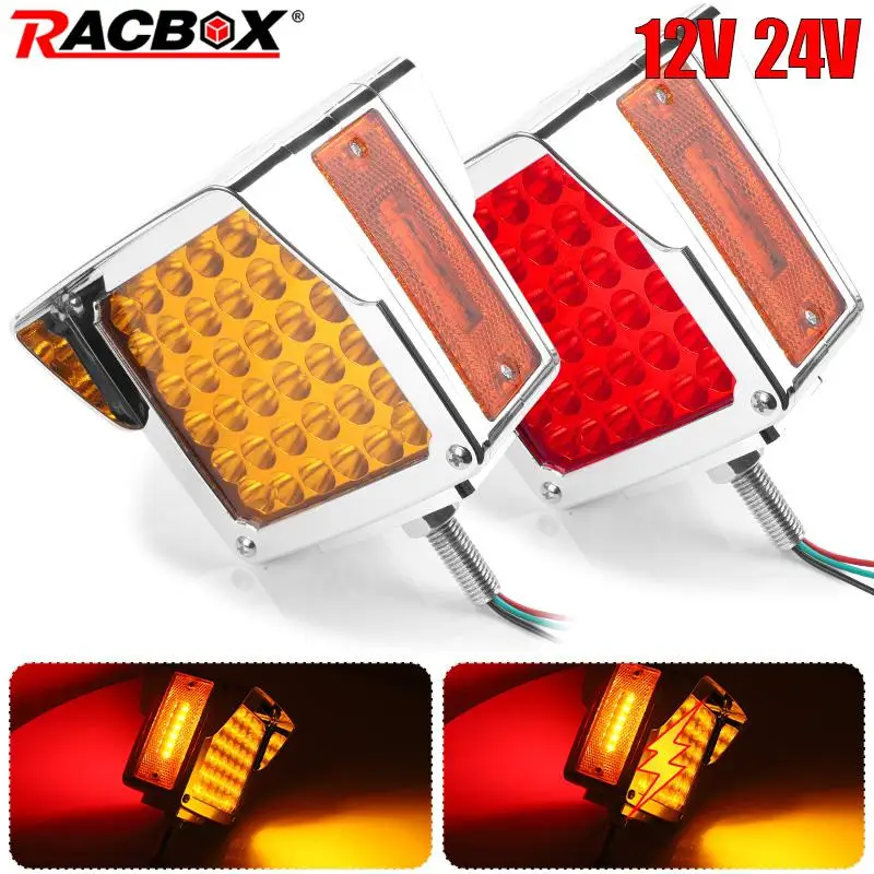 Štvorcový 4,5 palcový LED pracovné svetlo struky dvojité bočné bočné bleskové hlava Lampa podstavca podstavca Fender Otočenie signálu 10 mm pre traktor RV