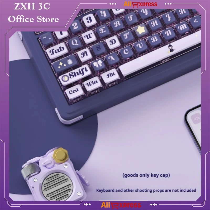 Štvorstranné priehľadné krištáľové PBT Termálne sublimácie puding puding loptičky v tvare keycaps herné machinery doplnky klávesnice