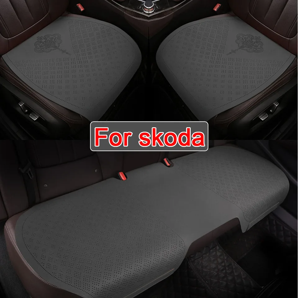 Štyri sezónne autosedačky Seešové sedadlo Cushion Universal Auto Sedadlá poťahy pre Skota Octavia Fabia Karoq Kamiq Roomster Kodiaq