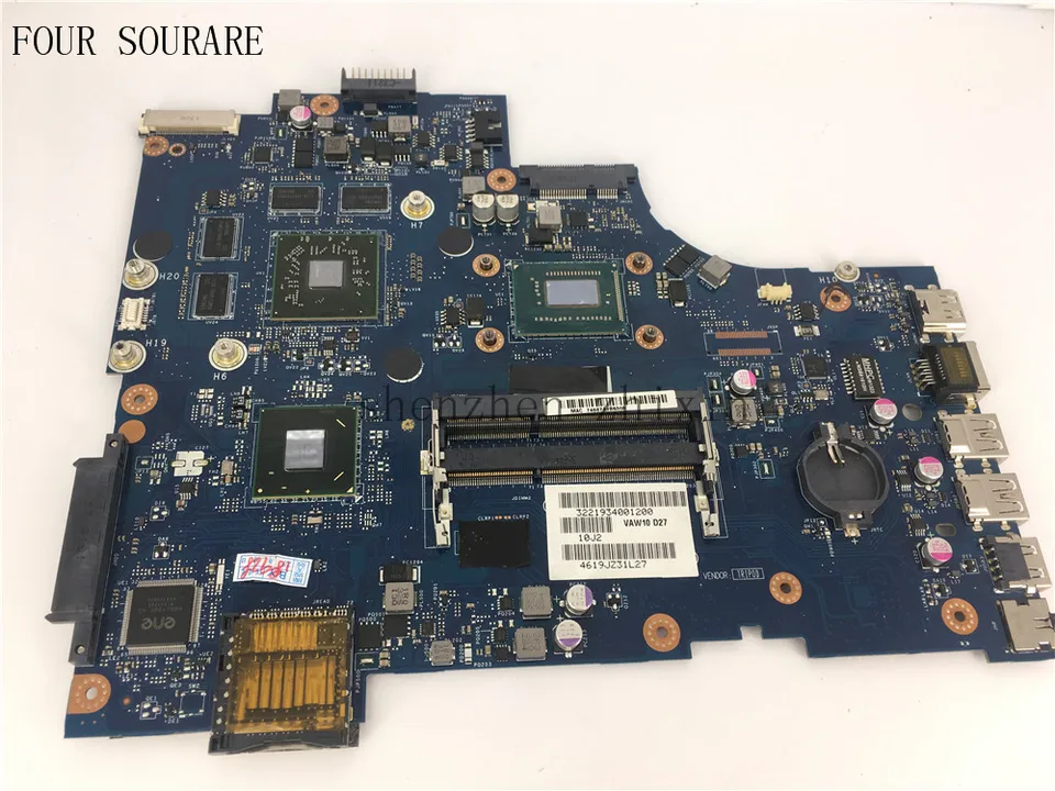 Štyri Sourare for Dell Inspiron 17R 3721 5721 LAPTOP Základná doska I7-3537U CPU LA-9102P CN-0V98DM HASIC s grafickou kartou