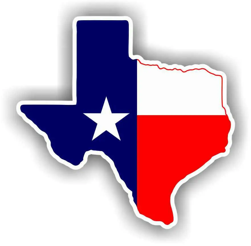 Štátna vlajka Texas Vinyl Decal Bumper Sticker Vysoko kvalitné nálepky pre nákladné autá Texas USA pre autá, motocké, notebooky, priemysel