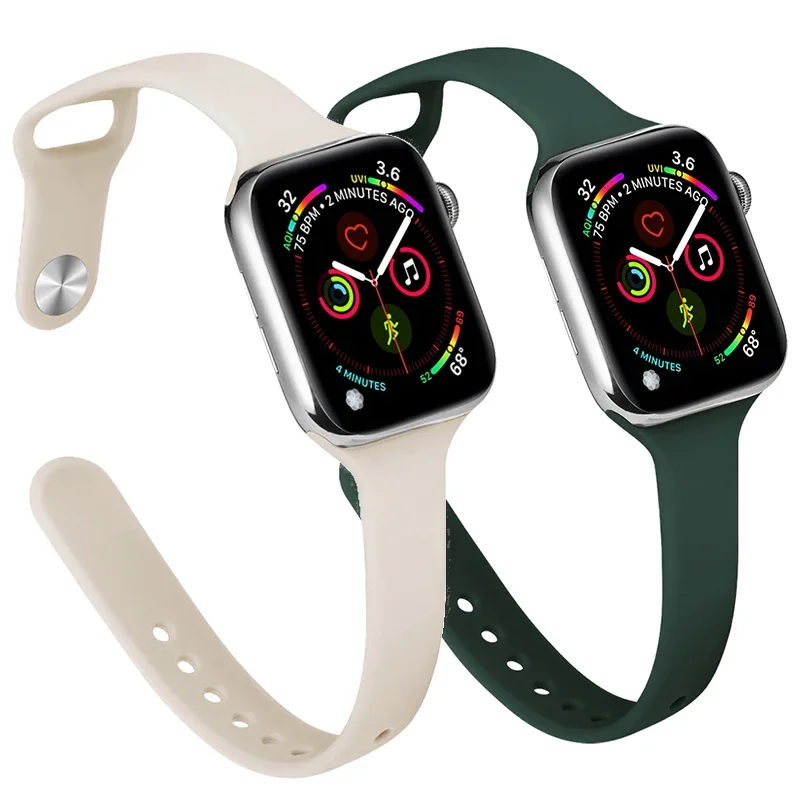 Štíhly silikónový remienok pre Apple Watch Ultra 44 mm pás 41 mm 45 mm Correa 38 mm 49 mm 49 mm Športový náramok Iwatch Serie 8 7 6 5 SE 4 3