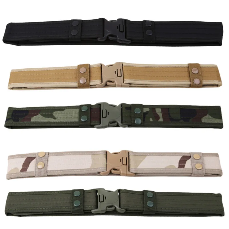 Štýl Combat Belt Set rýchle uvoľňovanie pásov módne muži plátno pasáž vonkajší lovecký cestovný nástroj
