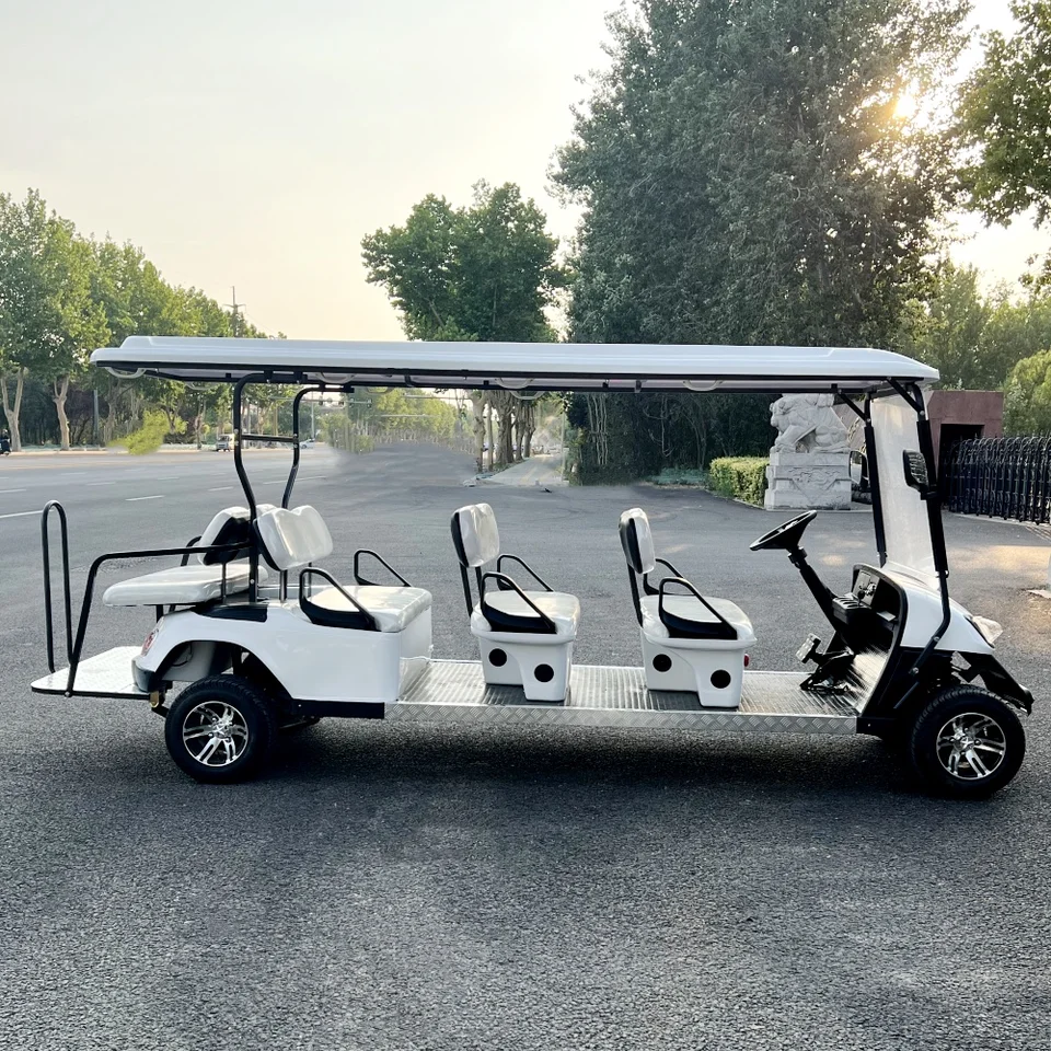 Štýlový rýchlejší 48v 60V batéria 2 4 6 8 sedadlá Mini Buggy Smart Electric Golf Carts for Golf Course