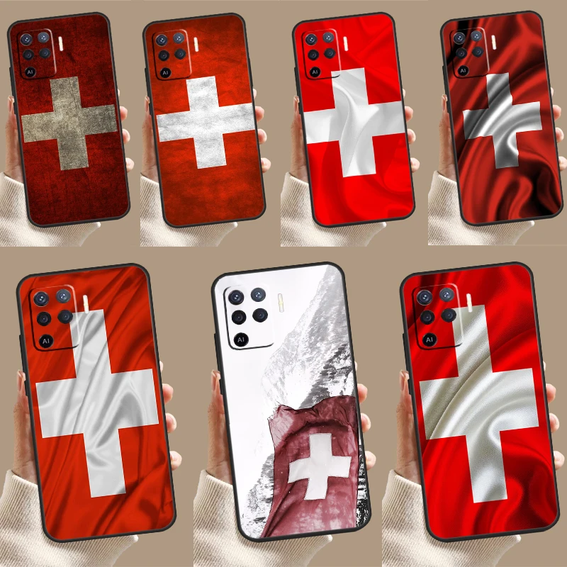 Švajčiarska švajčiarska vlajka pre Oppo A9 A5 A53 2020 A52 A72 A96 A76 A16 A54 A74 A94 A58 A78 A98 A15 A79 A17 A57 A57 A77