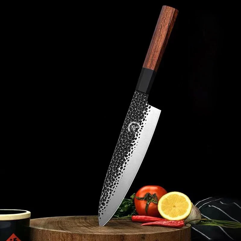 Šéfkuchový nôž, sashimi nôž, nôž šéfkuchára Sushi, nôž na losos, ovocný nôž, rukoväť hovädzieho mäsa, nôž na mäso, nôž na zabíjanie rýb, Househo