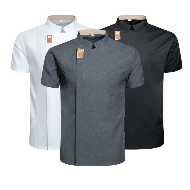 Šéfkuchárka pre mužov Ženy s krátkym rukávom Cook košeľa pekáreň Čašník čašník uniformy hotelové kuchynské oblečenie Catering Workwear