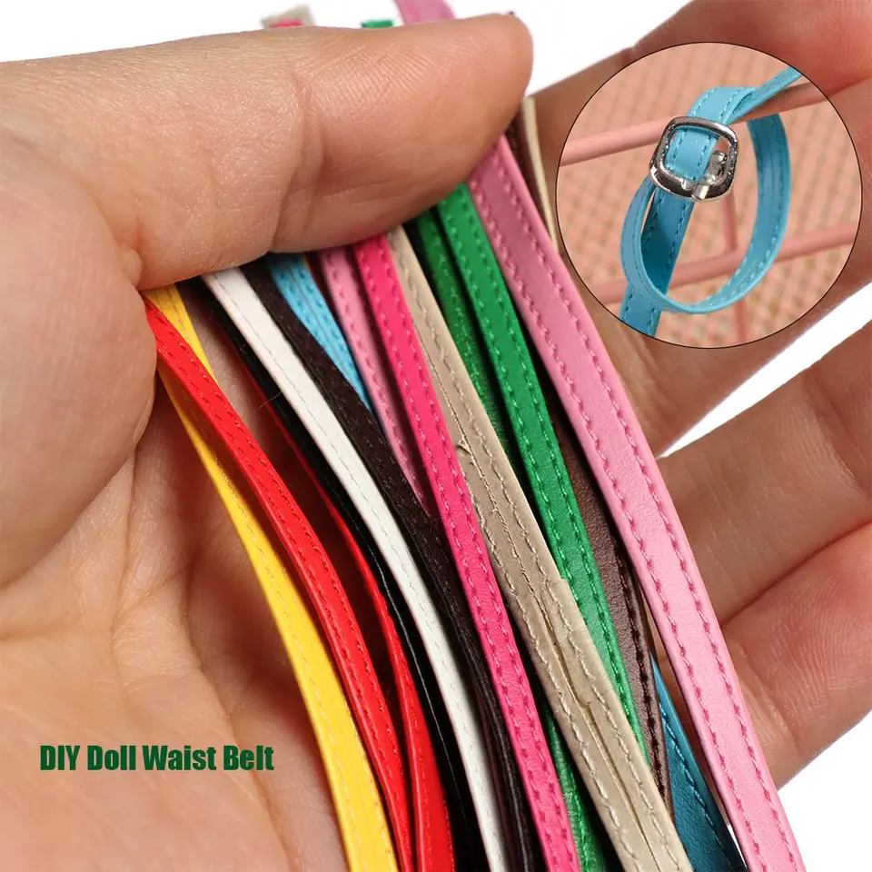 Šírka 3/5 mm DIY ručne vyrobená super mini pásová dĺžka 50 cm DIY PU Materiál Doll Apar Balt Bloš