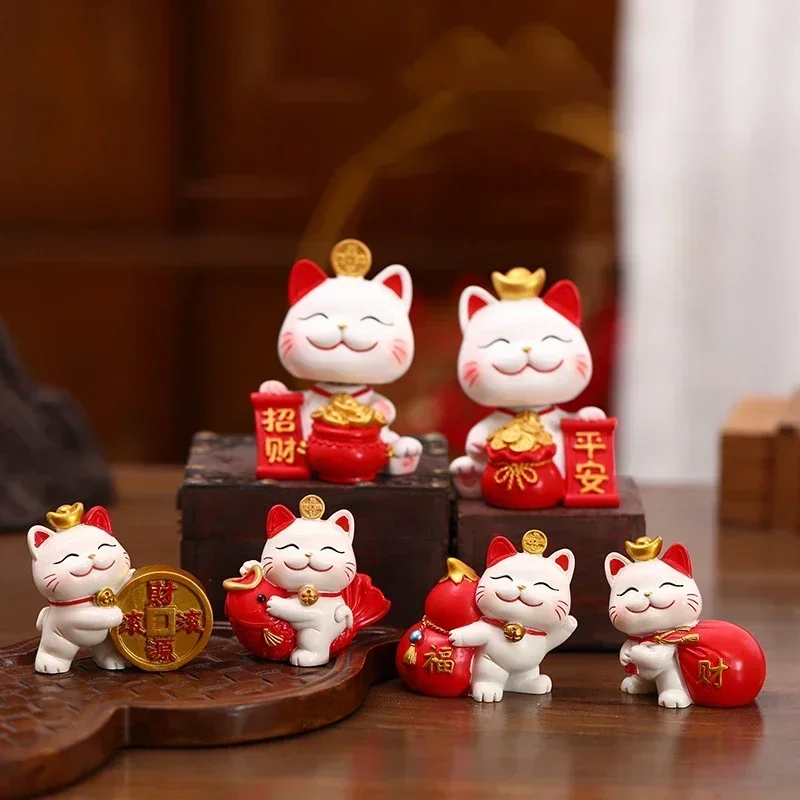 Šťastie roztomilé kawaii mačka figurínové bohatstvo bohatstvo bohatstvo Fortune sochárske herné stolové stolové stoly Ozdoby