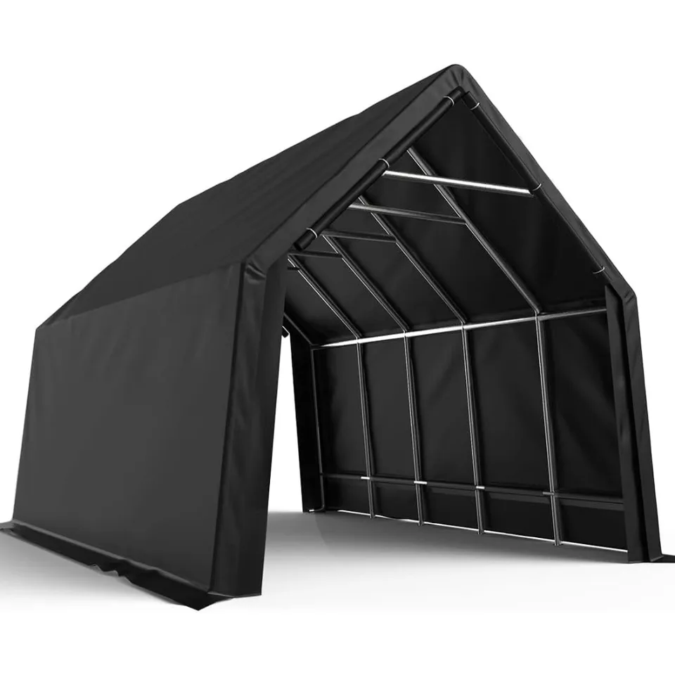 Ťažko-dane anti-snow carport pre SUV, kamión a loď v plnej veľkosti, vonkajší prístrešok na lodné lodné vozidlá s zosilnenými mletými barmi