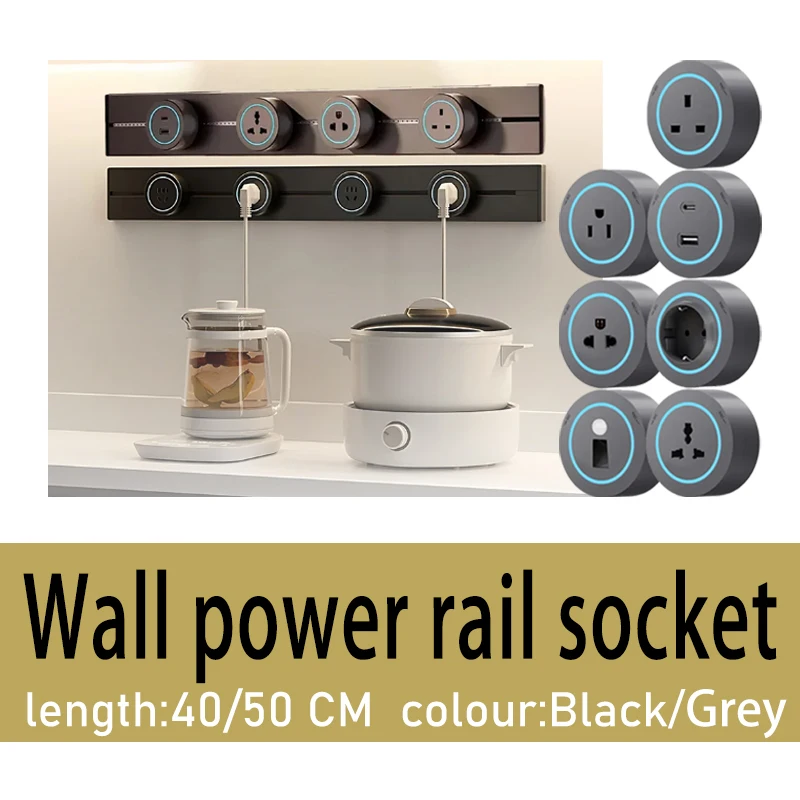 Železničná trať UK EÚ EÚ Štandardná okrúhla Romovable Adapter Socket Domáca kuchynská schôdza nástenná elektrická výstup s USB