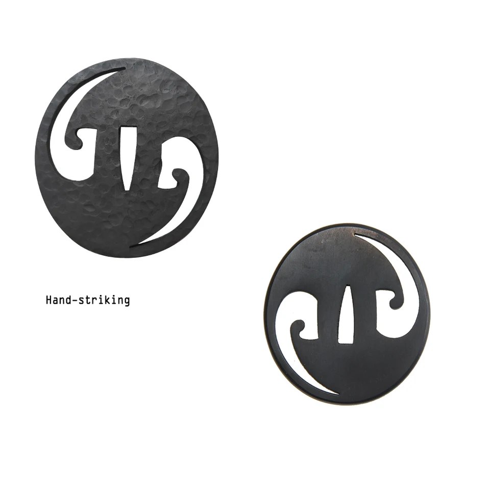 Železné laserové rezanie Tsuba Sword Dutlow Guard pre japonský samuraj Katana Wakizashi kovové tvarovky