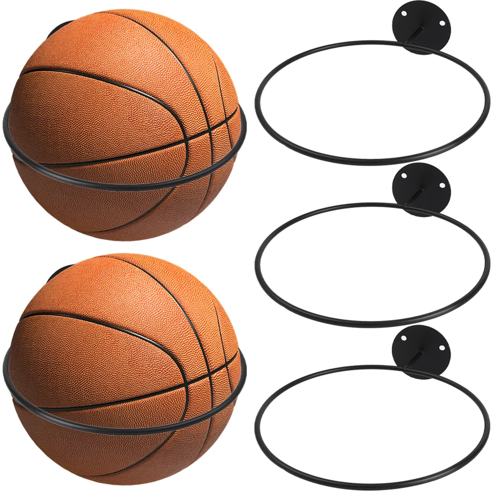 Železný basketbal futbalový volejbal skladovací stojan pre domácnosť robustná stena namontovaná guľôčkový stojan s skrutkou domova dekoratívny úložný stojan